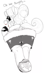 Size: 870x1435 | Tagged: artist:whydomenhavenipples, derpibooru import, female, lipstick, mature, mrs. claus, oc, oc:beauty mark, plot, solo, solo female, suggestive, unofficial characters only