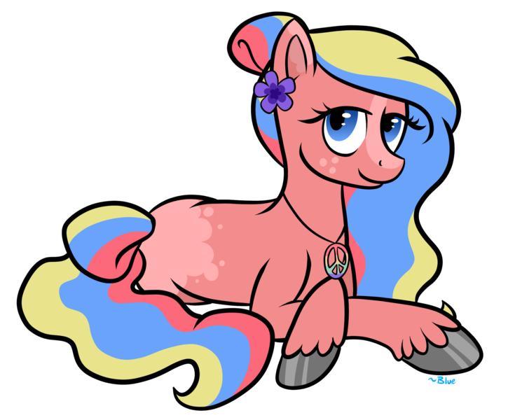 Size: 2300x1904 | Tagged: artist:winter-hooves, derpibooru import, flower, hippie, oc, oc:flower child, safe, simple background, solo, transparent background, unofficial characters only