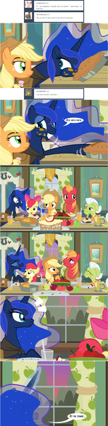 Size: 999x3913 | Tagged: safe, artist:flash equestria photography, derpibooru import, apple bloom, applejack, big macintosh, granny smith, princess luna, earth pony, pony, hunted luna, comic, male, stallion, tumblr, tumblr comic