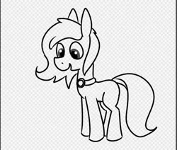 Size: 690x585 | Tagged: safe, artist:liserancascade, derpibooru import, oc, oc:emerald jewel, unofficial characters only, earth pony, pony, colt quest, amulet, child, colt, cute, foal, happy, male, monochrome, sketch, solo, wip