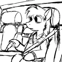 Size: 600x600 | Tagged: safe, artist:thebathwaterhero, derpibooru import, oc, oc:cold file, unofficial characters only, pegasus, pony, cyoa:semantic error, car, cyberpunk, cyoa, driving, male, stallion, story included