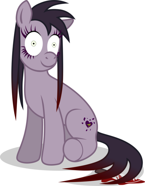 Size: 4702x5998 | Tagged: semi-grimdark, artist:chimajra, derpibooru import, oc, oc:wicked heart, unofficial characters only, pony, absurd resolution, blood, female, knife, mare, simple background, sitting, solo, transparent background, wide eyes