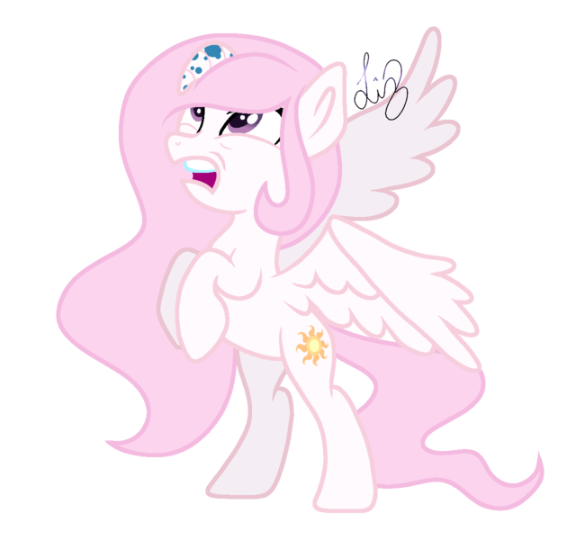 Size: 1280x1200 | Tagged: safe, artist:frostedcats, derpibooru import, princess celestia, pony, cewestia, cute, cutelestia, female, filly, floppy horn, pink-mane celestia, poison joke, rearing, sillestia, silly, silly pony, simple background, solo, spread wings, surprised, transparent background, younger