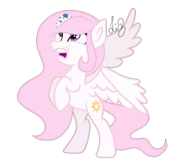 Size: 1280x1200 | Tagged: safe, artist:frostedcats, derpibooru import, princess celestia, pony, cewestia, cute, cutelestia, female, filly, floppy horn, pink-mane celestia, poison joke, rearing, sillestia, silly, silly pony, simple background, solo, spread wings, surprised, transparent background, younger