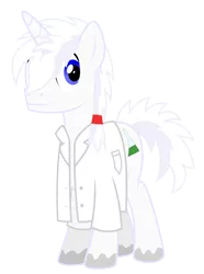 Size: 3000x4022 | Tagged: safe, artist:masem, derpibooru import, oc, oc:litmus paper, unofficial characters only, pony, unicorn, 2017 community collab, derpibooru community collaboration, absurd resolution, clothes, lab coat, simple background, solo, transparent background, vector