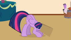 Size: 679x384 | Tagged: safe, artist:forgalorga, derpibooru import, twilight sparkle, twilight sparkle (alicorn), alicorn, pony, adorable distress, animated, behaving like a cat, cute, gif, majestic as fuck, silly, silly pony, solo, your little pets, youtube link