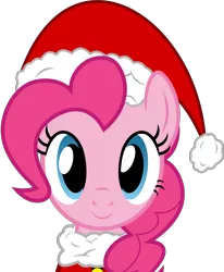 Size: 6979x8464 | Tagged: safe, artist:pink1ejack, derpibooru import, part of a set, pinkie pie, absurd resolution, hat, looking at you, santa hat, simple background, smiling, solo, transparent background