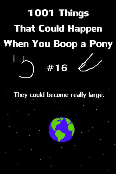 Size: 800x1200 | Tagged: safe, artist:barbra, derpibooru import, part of a set, oc, unnamed oc, unofficial characters only, earth pony, pony, 1001 boops, animated, boop, earth, finger, giant pony, gif, macro, muzzle, pony bigger than a planet, solo, space