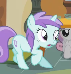 Size: 549x569 | Tagged: safe, derpibooru import, screencap, liza doolots, petunia, sweetie belle, tootsie flute, pony, call of the cutie, solo focus