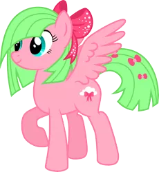 Size: 6038x6563 | Tagged: safe, artist:chimajra, derpibooru import, oc, oc:cutie cloud, unofficial characters only, pegasus, pony, absurd resolution, bow, cutie mark, female, hair bow, mare, simple background, solo, transparent background, vector
