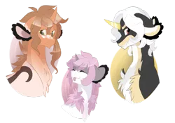 Size: 1024x717 | Tagged: artist:rannarbananar, derpibooru import, oc, oc:cress, oc:flux, oc:pillus, original species, safe, trio, unofficial characters only