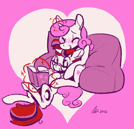 Size: 540x518 | Tagged: artist:rwl, blushing, book, cutie mark, derpibooru import, female, lesbian, magic, moondancer, safe, shipping, twinkledancer, twinkleshine