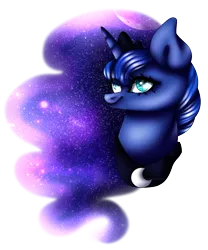 Size: 2000x2400 | Tagged: safe, artist:immagoddampony, artist:starshame, derpibooru import, princess luna, bust, portrait, simple background, solo, transparent background