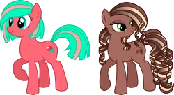 Size: 6000x3261 | Tagged: safe, artist:chimajra, derpibooru import, oc, oc:apple mint, oc:cocoa bean, unofficial characters only, earth pony, pony, absurd resolution, female, mare