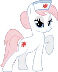 Size: 4794x6000 | Tagged: absurd resolution, artist:slb94, bedroom eyes, derpibooru import, looking at you, nurse, nurse redheart, pose, raised hoof, rarity pose, safe, simple background, solo, transparent background, vector