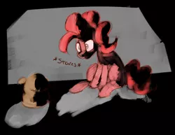 Size: 1200x926 | Tagged: artist:post-it, colored sketch, derpibooru import, madame le flour, pinkie pie, safe, sketch, stare, staring contest