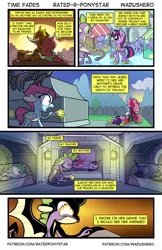 Size: 1280x1978 | Tagged: semi-grimdark, artist:wadusher0, derpibooru import, princess celestia, princess luna, spike, twilight sparkle, twilight sparkle (alicorn), oc, oc:arcane, oc:jewel, oc:shine bright, oc:taryan, alicorn, dracony, hybrid, pony, comic:time fades, blood, comic, corpse, crying, dead, flower, hug, interspecies offspring, murder, offspring, offspring's offspring, older, parent:garble, parent:oc:gale flower, parent:princess ember, parent:spike, parents:canon x oc, parents:emble, this will end in death, winged spike