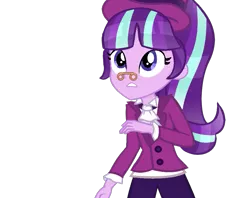 Size: 907x720 | Tagged: safe, artist:yaycelestia0331, derpibooru import, snowfall frost, starlight glimmer, equestria girls, equestria girls-ified, glasses, simple background, solo, transparent background, vector