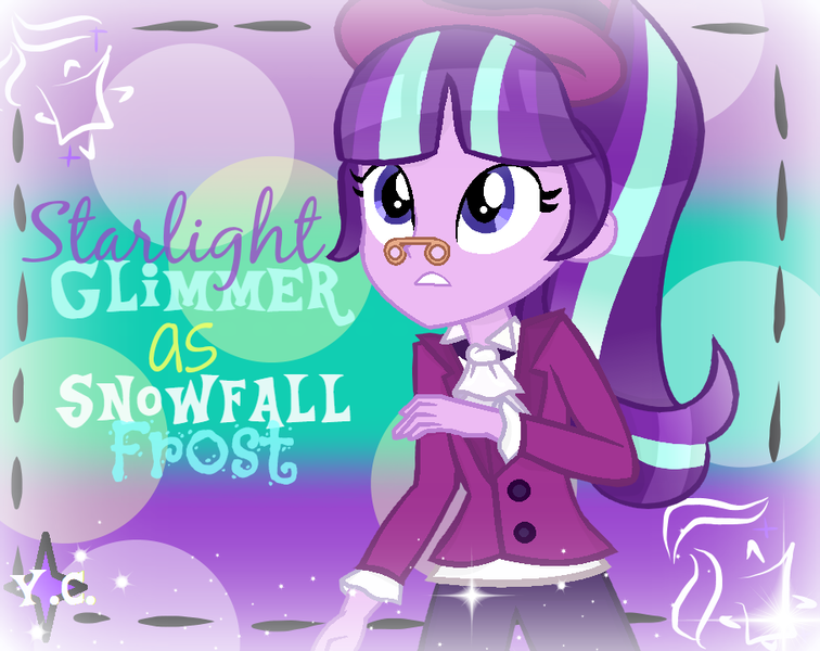 Size: 907x720 | Tagged: safe, artist:yaycelestia0331, derpibooru import, snowfall frost, starlight glimmer, equestria girls, equestria girls-ified, solo