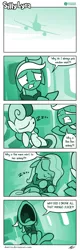 Size: 627x1958 | Tagged: safe, artist:dori-to, derpibooru import, bon bon, lyra heartstrings, sweetie drops, earth pony, pony, unicorn, comic:silly lyra, clothes, cloud, cloudy, comic, desperation, dialogue, eyes closed, female, floppy ears, greenscale, hoodie, mare, monochrome, need to pee, omorashi, open mouth, plane, plushie, potty emergency, potty time, silly lyra, sleeping, smiling, yelling, zzz