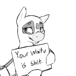 Size: 500x500 | Tagged: safe, artist:keeponhatin, derpibooru import, oc, oc:air liner, unofficial characters only, original species, plane pony, pony, monochrome, plane, solo, vulgar, your waifu is shit
