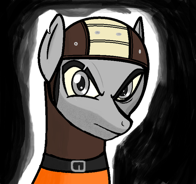 Size: 658x618 | Tagged: angry, brotherhood of steel, dark grey eyes, derpibooru import, fallout 4, gray coat, grey hair, looking at you, oc, oc:legion hooves, safe, solo, uniform and hood, unofficial characters only