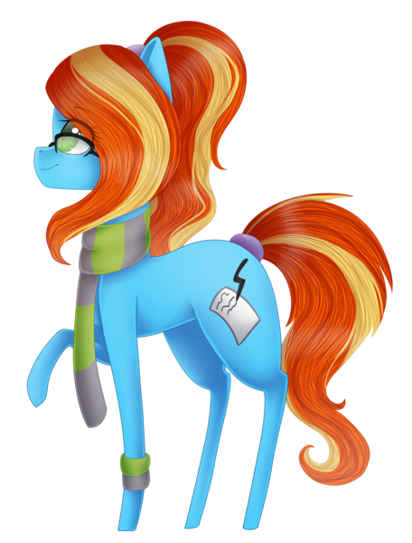 Size: 1438x1893 | Tagged: safe, artist:bonniebatman, derpibooru import, oc, unofficial characters only, earth pony, pony, clothes, female, glasses, mare, scarf, simple background, solo, transparent background