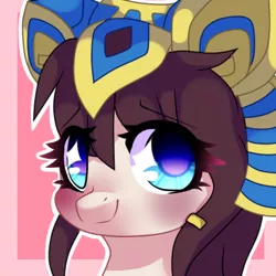 Size: 400x400 | Tagged: artist:lnspira, bust, derpibooru import, egyptian, oc, oc:nawa, portrait, safe, solo, unofficial characters only