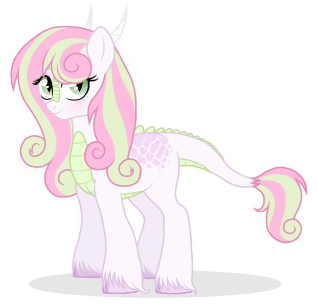 Size: 931x898 | Tagged: 2017 community collab, artist:unoriginai, biography, cute, derpibooru community collaboration, derpibooru import, dracony, hybrid, interspecies offspring, kirin, next generation, oc, oc:lotus lullaby, offspring, parent:spike, parents:spikebelle, parent:sweetie belle, safe, simple background, solo, transparent background, unofficial characters only