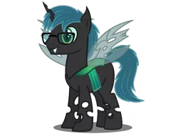 Size: 889x667 | Tagged: 2017 community collab, artist:flash equestria photography, changeling, changeling oc, derpibooru community collaboration, derpibooru import, glasses, oc, oc:stratamax, reference, safe, simple background, solo, transparent background, unofficial characters only