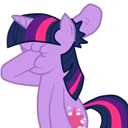 Size: 5000x5000 | Tagged: safe, artist:fedumedu, derpibooru import, twilight sparkle, unicorn, absurd resolution, facehoof, reaction image, simple background, solo, transparent background, unicorn twilight