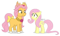 Size: 1000x600 | Tagged: safe, artist:dm29, derpibooru import, fluttershy, pony, bow, duo, petite, tail bow