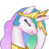 Size: 100x100 | Tagged: animated, artist:pohwaran, derpibooru import, facehoof, gif, gif for breezies, icon, picture for breezies, princess celestia, safe, solo