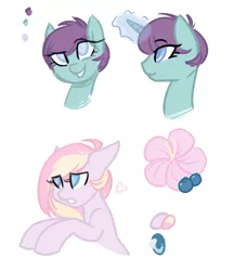 Size: 976x1074 | Tagged: safe, artist:hippykat13, derpibooru import, oc, unofficial characters only, pony, unicorn, colored pupils, concept art, hibiscus, reference sheet, short mane