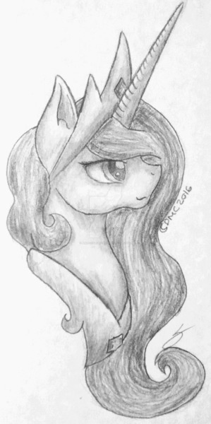 Size: 1024x2056 | Tagged: safe, artist:anxiouslilnerd, derpibooru import, princess celestia, alicorn, pony, bust, drawing, graceful, pencil drawing, sketch, solo, traditional art, watermark