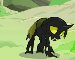 Size: 508x409 | Tagged: animated, changeling, color cycling, colored, color edit, cropped, dancing, derpibooru import, edit, edited screencap, editor:watermelon changeling, gif, hue, party hard, raveling, reversed, safe, screencap, solo, the times they are a changeling, thorax, wat