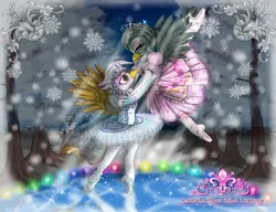 Size: 5000x3846 | Tagged: safe, artist:avchonline, derpibooru import, gabby, gilda, anthro, gryphon, absurd resolution, ballerina, ballerinas, ballet, canterlot royal ballet academy, clothes, dress, flexible, image, my melody, png, sanrio, tomboy taming, tree, tutu, tutus