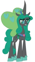 Size: 675x1184 | Tagged: artist:kirbymlp, chrysalislover, derpibooru import, glasses, happy face, idw, idw showified, mirror, mirror universe, queen chrysalis, reversalis, safe, solo