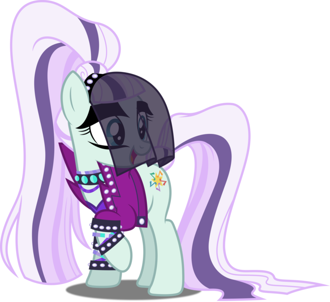 Size: 5000x4570 | Tagged: absurd resolution, artist:dashiesparkle, bracelet, clothes, coloratura, countess coloratura, derpibooru import, jewelry, safe, simple background, solo, spiked wristband, .svg available, the mane attraction, transparent background, vector, veil, wristband