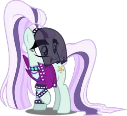 Size: 5000x4570 | Tagged: absurd resolution, artist:dashiesparkle, bracelet, clothes, coloratura, countess coloratura, derpibooru import, jewelry, safe, simple background, solo, spiked wristband, .svg available, the mane attraction, transparent background, vector, veil, wristband