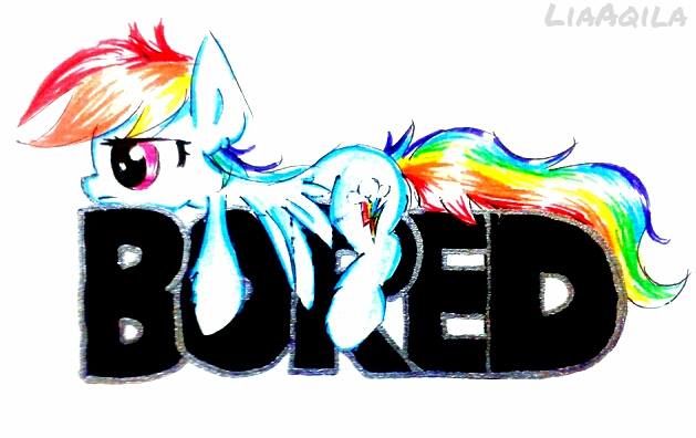 Size: 629x396 | Tagged: artist:liaaqila, bored, derpibooru import, rainbow dash, safe, solo