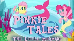 Size: 592x328 | Tagged: ariel, artist:magpie-pony, derpibooru import, duo, equestria daily, fish, flounder, floundershy, flutterfish, fluttershy, hilarious in hindsight, mermaid, mermaidized, merpony, ocean, partiel, pinkie pie, pinkie tales, safe, species swap, the little mermaid