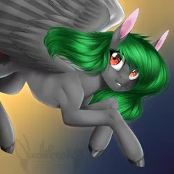 Size: 3300x3300 | Tagged: safe, artist:noodlefreak88, derpibooru import, oc, oc:blazing cookie, unofficial characters only, pegasus, pony, eye contact, green hair, looking at each other, solo, youtuber