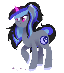 Size: 220x250 | Tagged: safe, artist:miragecomet, derpibooru import, oc, unofficial characters only, animated, gif, glowing horn, simple background, solo, transparent background