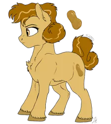 Size: 1800x2000 | Tagged: safe, artist:shimazun, derpibooru import, oc, oc:peanut, unofficial characters only, earth pony, pony, simple background, solo, transparent background