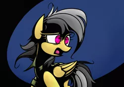 Size: 1754x1240 | Tagged: safe, artist:rambopvp, derpibooru import, daring do, messy mane, missing accessory, mystery, night, paint tool sai, panic, shadows, solo