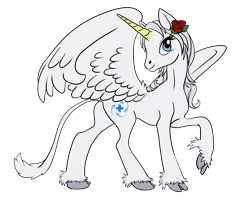 Size: 2894x2376 | Tagged: safe, artist:whitemew, derpibooru import, oc, oc:white platinum, unofficial characters only, alicorn, pony, 2017 community collab, derpibooru community collaboration, alicorn oc, high res, leonine tail, looking at you, simple background, smiling, solo, transparent background, unshorn fetlocks