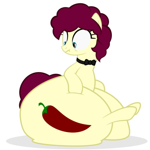 Size: 6667x6667 | Tagged: suggestive, artist:besttubahorse, derpibooru import, oc, oc:chimie changa, unofficial characters only, earth pony, pony, :t, absurd resolution, bow, butt expansion, female, frown, growth, huge butt, impossibly large butt, large butt, looking down, plot, scrunchy face, simple background, solo, solo female, transparent background, vector, wide eyes