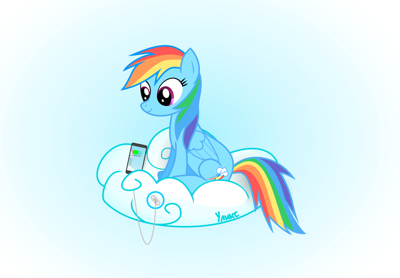 Size: 5000x3478 | Tagged: absurd resolution, artist:uliks-uliks, cloud, cute, derpibooru import, iphone, rainbow dash, russian, safe, simple background, sky, solo