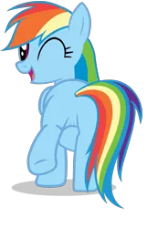 Size: 1678x2285 | Tagged: artist:tyamat, cute, derpibooru import, featureless crotch, female, one eye closed, rainbow dash, show accurate, simple background, solo, solo female, suggestive, transparent background, vector, wink